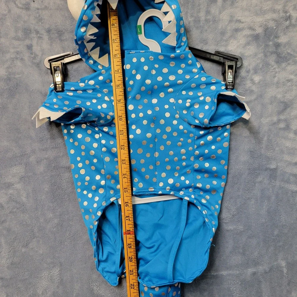 Martha Stewart Pets Dog Costume Blue Polka Dot‎ Dinosaur Large